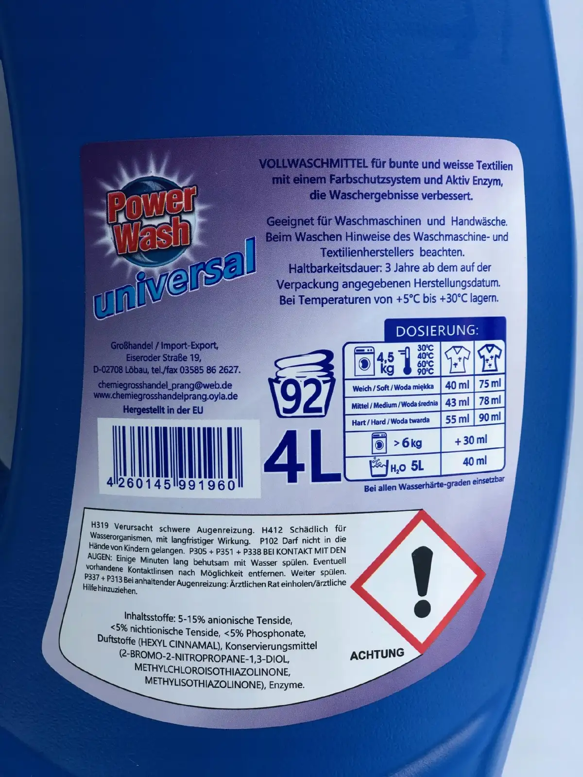 Żel do prania uniwersalne Power Wash 4 l — 2