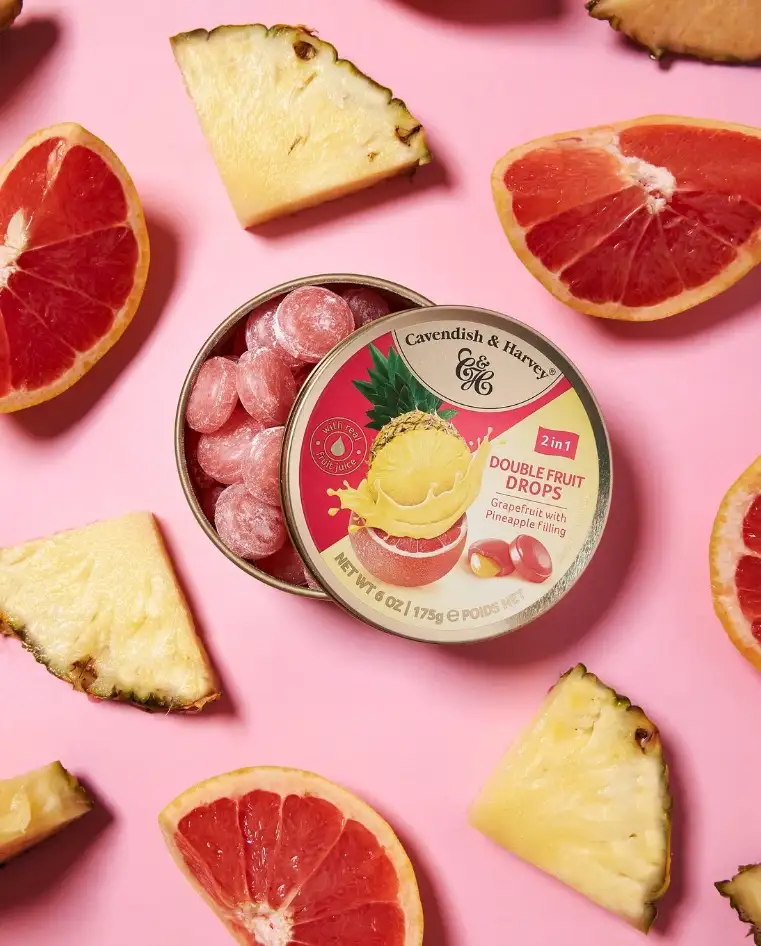 Cavendish&Harvey Double Fruit Drops Grapefruit Pineapple 175 g — 12