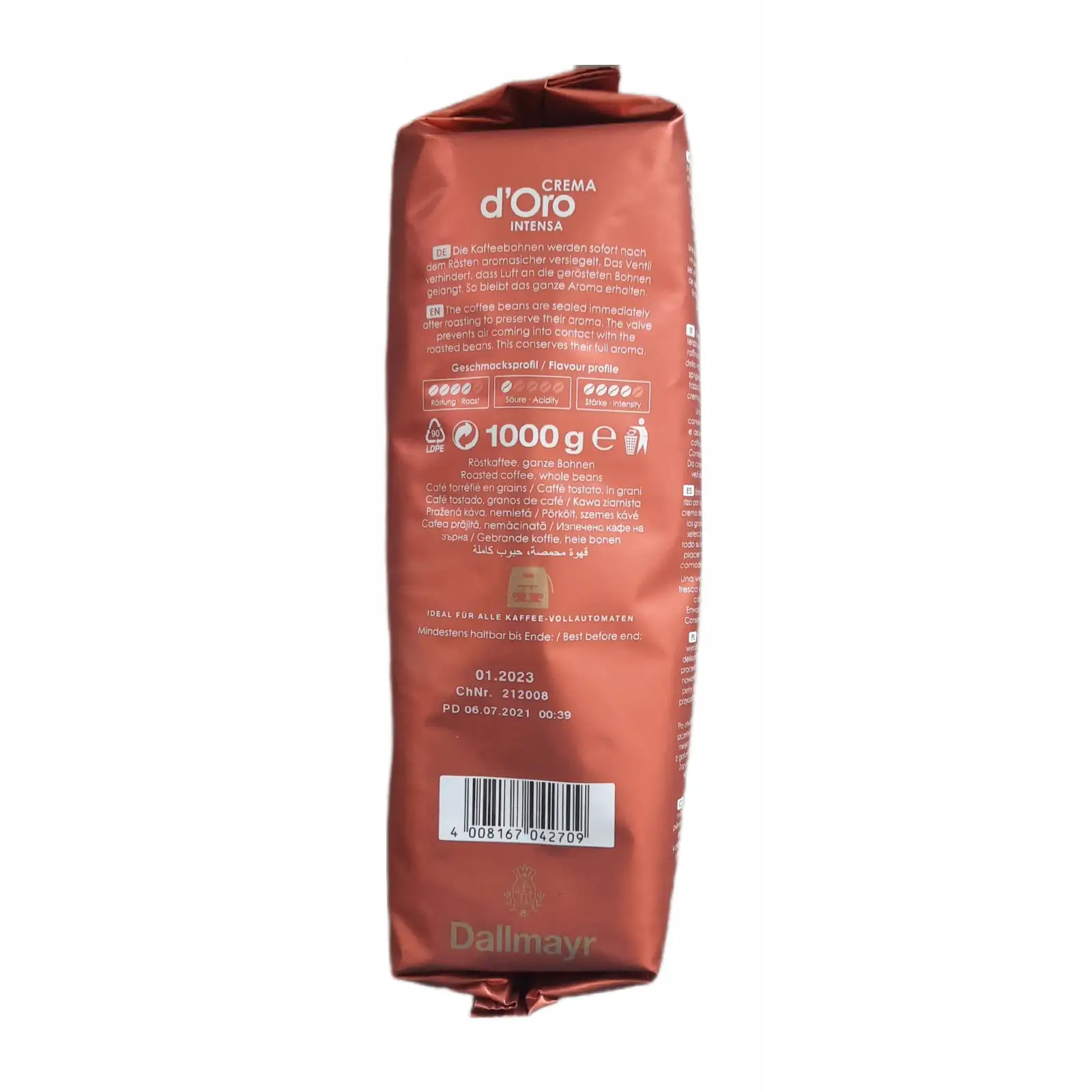 Kawa ziarnista Arabica Dallmayr Crema d'Oro Intensa 1000 g — 10