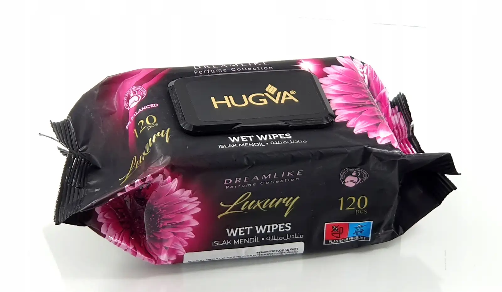 HUGVA ORIENTALNE LUKSUSOWE PERFUMOWANE CHUSTECZKI NAWILŻANE 120SZT DREAMLIK — 8