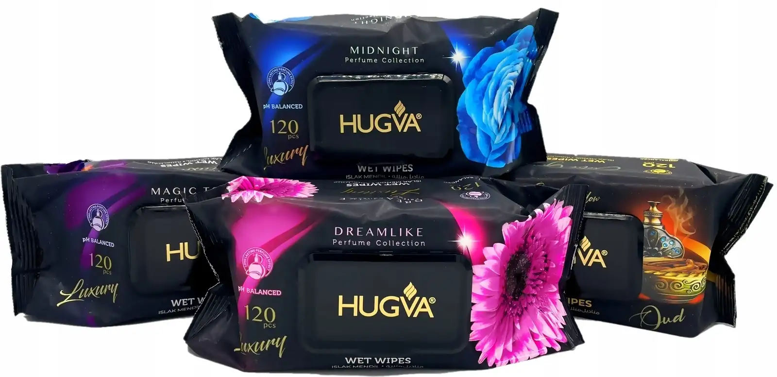 Hugva Perfumowane chusteczki 120szt - Magic Touch — 6
