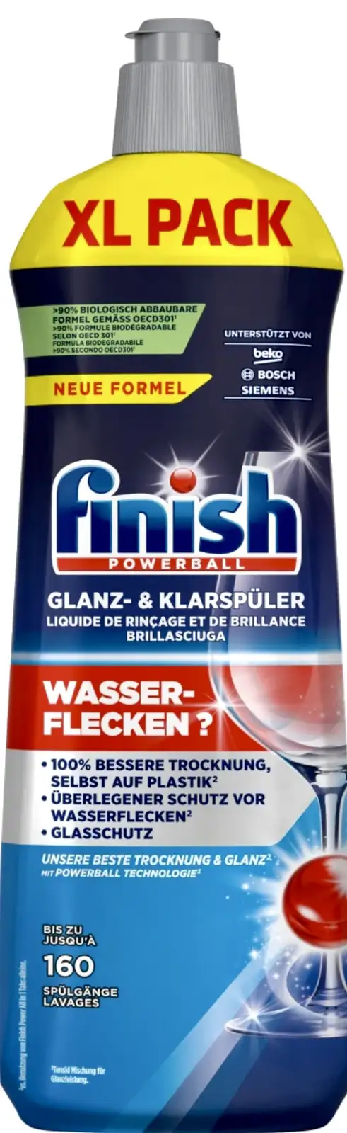FINISH Nabłyszczacz do Zmywarki Płyn Nabłyszczający POWERBALL 800 ml