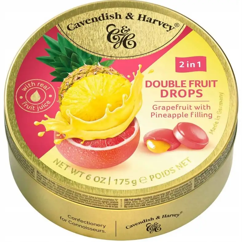 Cavendish&Harvey Double Fruit Drops Grapefruit Pineapple 175 g — 9