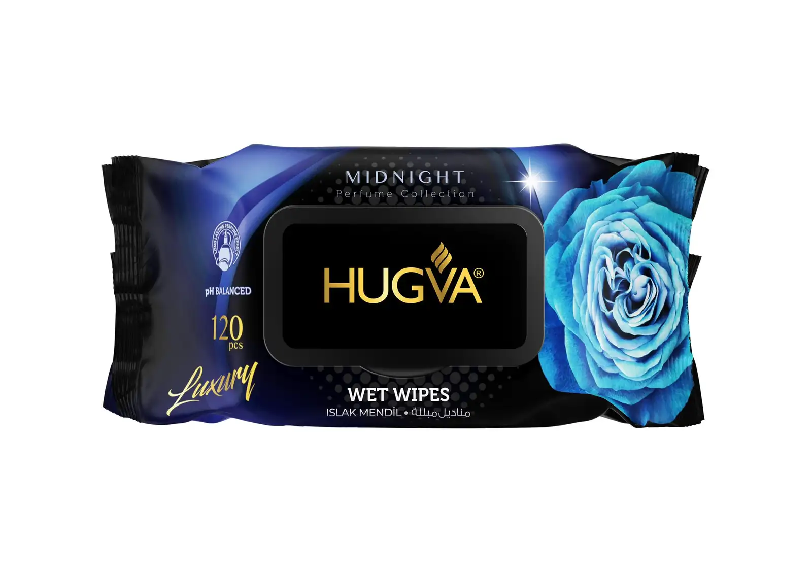 HUGVA ORIENTALNE LUKSUSOWE PERFUMOWANE CHUSTECZKI NAWILŻANE 120SZT MIDNIGHT — 11