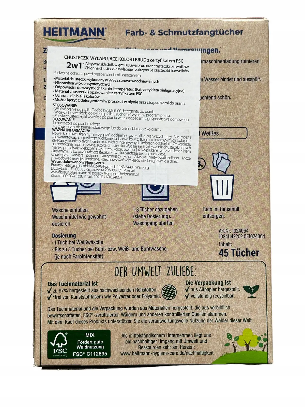 HEITMANN color catching wipes 45 pieces — 4