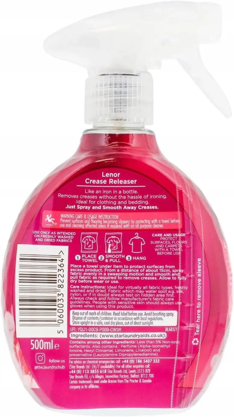 Spray iron Lenor Crease Rubin Jasmine 500 ml — 9