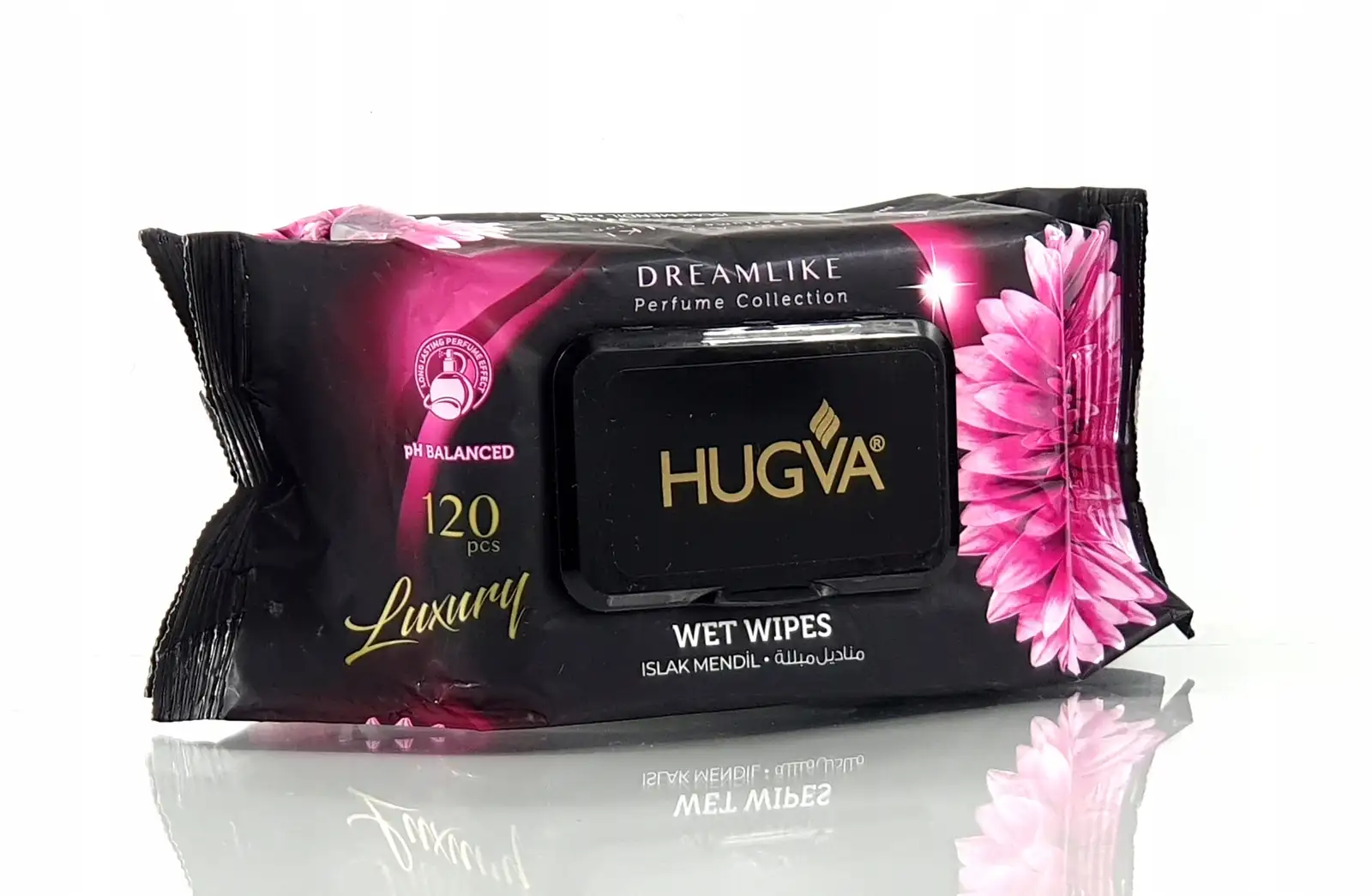 HUGVA ORIENTALNE LUKSUSOWE PERFUMOWANE CHUSTECZKI NAWILŻANE 120SZT DREAMLIK — 2
