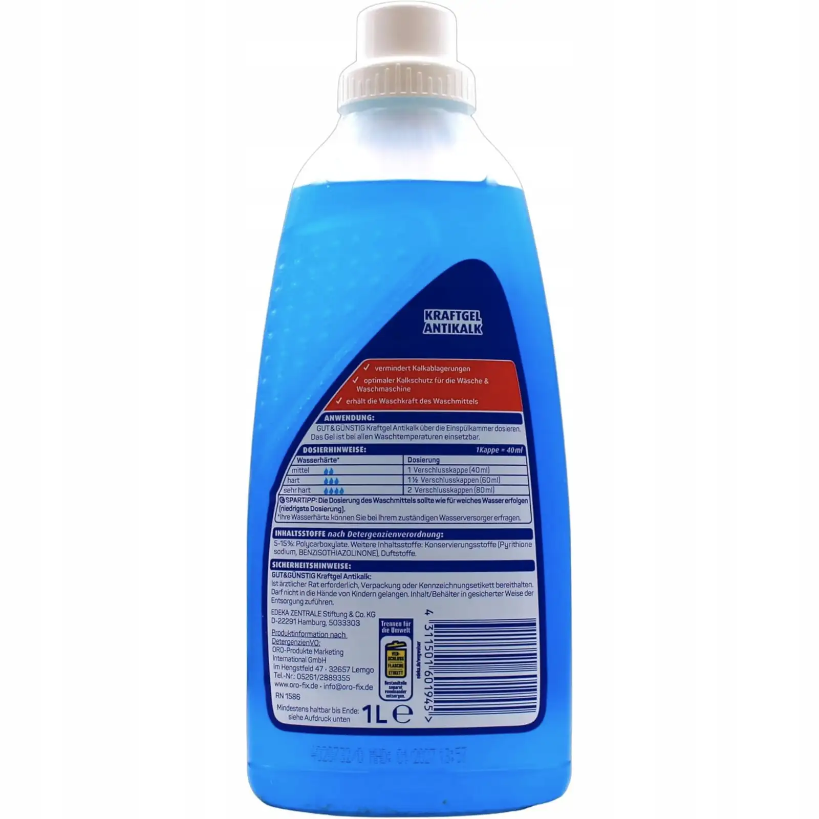 G&G żel okamieniający do czyszczenia pralki 1L DE — 9