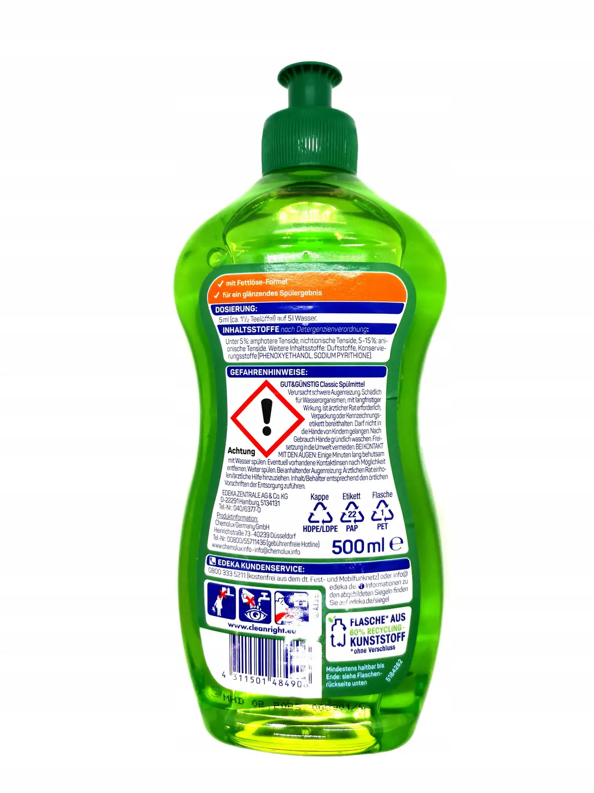Płyn do mycia naczyń Edeka jabłkowy 0,5 l — 11