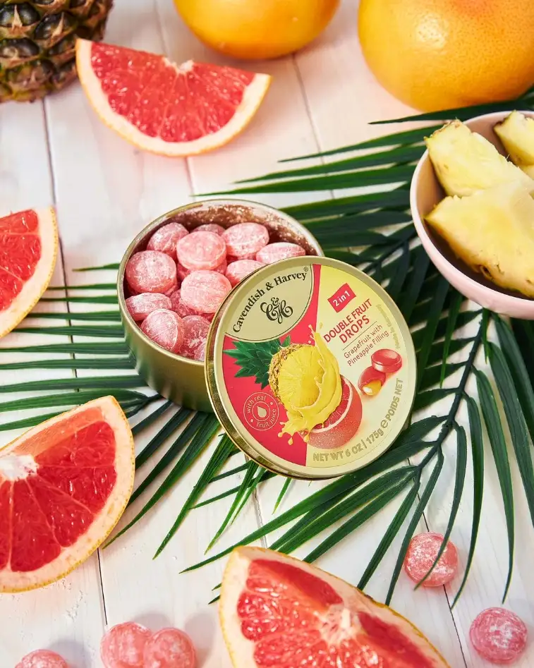 Cavendish&Harvey Double Fruit Drops Grapefruit Pineapple 175 g — 7