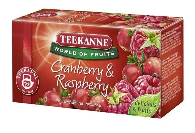 Teekanne World of Fruits Cranberry Raspberry Aromatyzowana herbata — 12