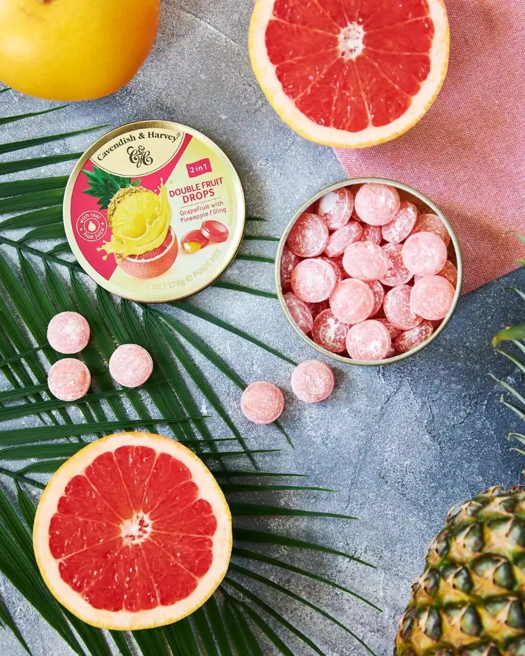 Cavendish&Harvey Double Fruit Drops Grapefruit Pineapple 175 g — 5