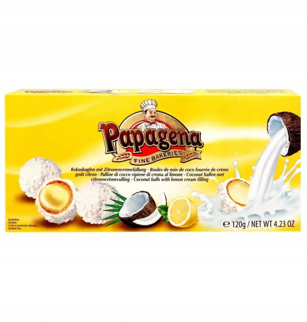 Papagena Kulki Kokosowe z Kremem Cytrynowym 120 g — 5