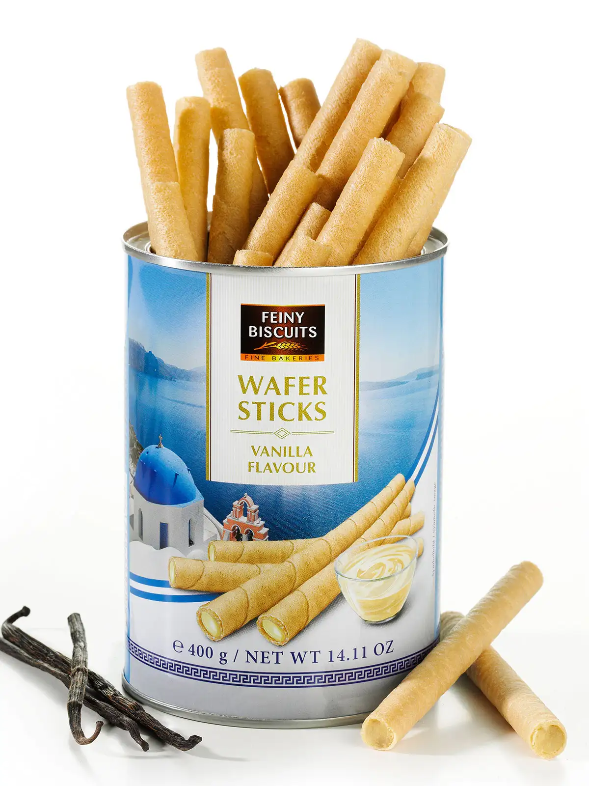 Feiny Biscuits Rurki Waflowe z Nadzieniem Waniliowym 400 g — 3