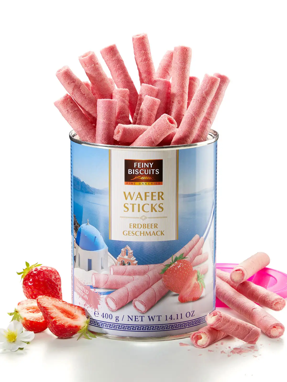 Feine Biscuits Rurki Waflowe Truskawkowe 400 g — 3