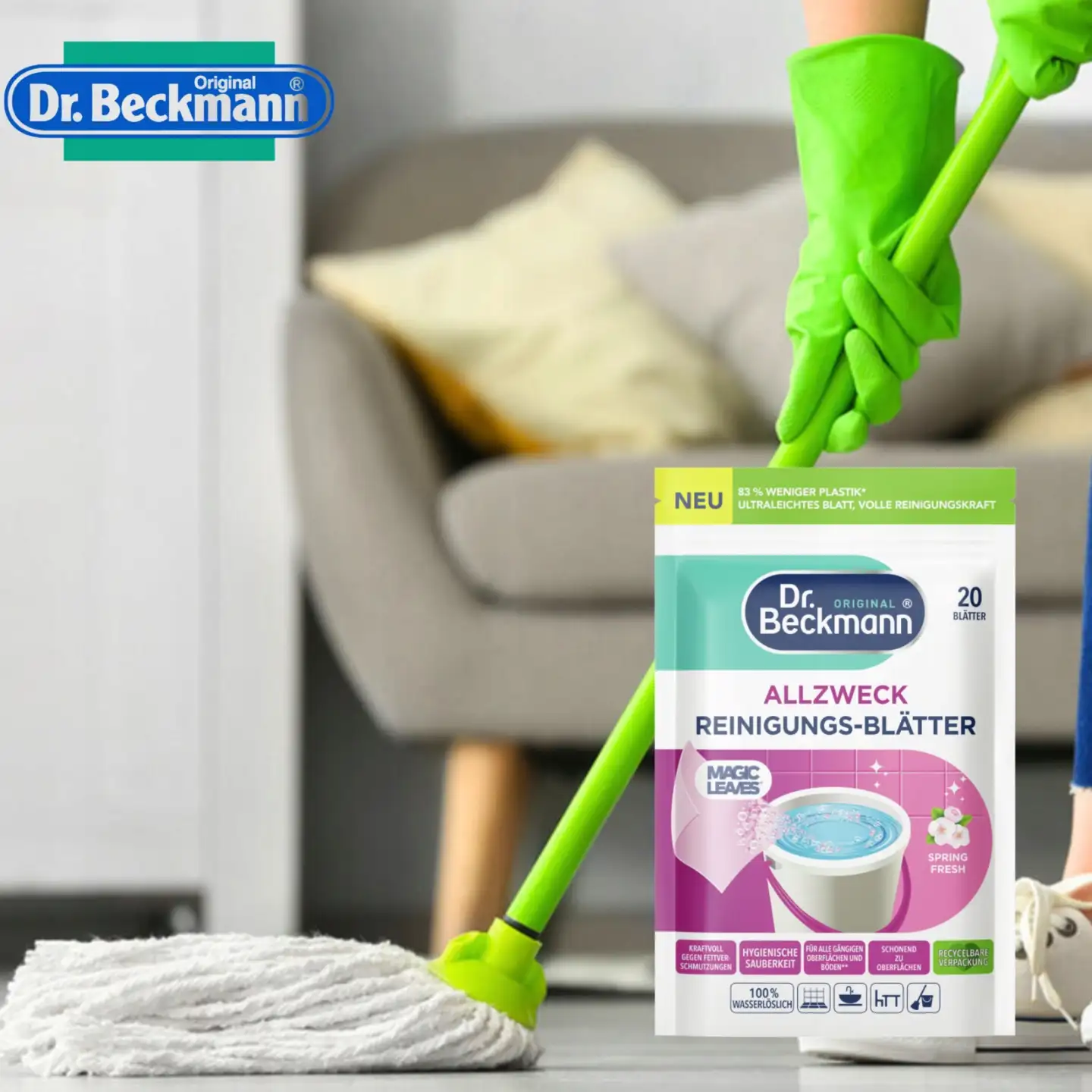 Dr. Beckmann Spring Fresh Uniwersalne Listki Czyszczące 20 szt. — 2
