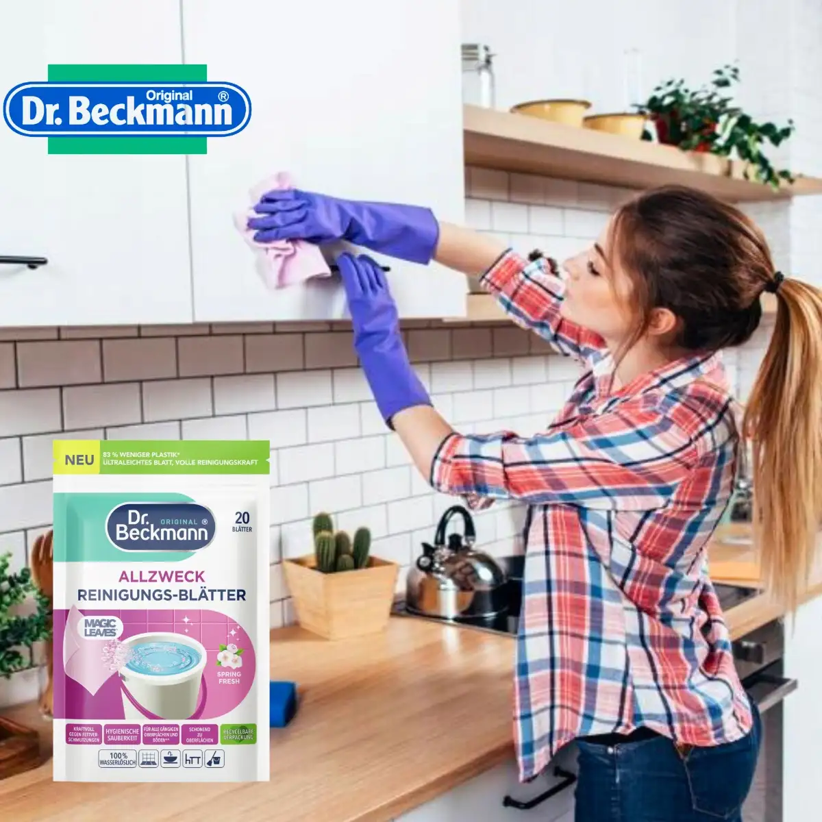 Dr. Beckmann Spring Fresh Uniwersalne Listki Czyszczące 20 szt. — 3