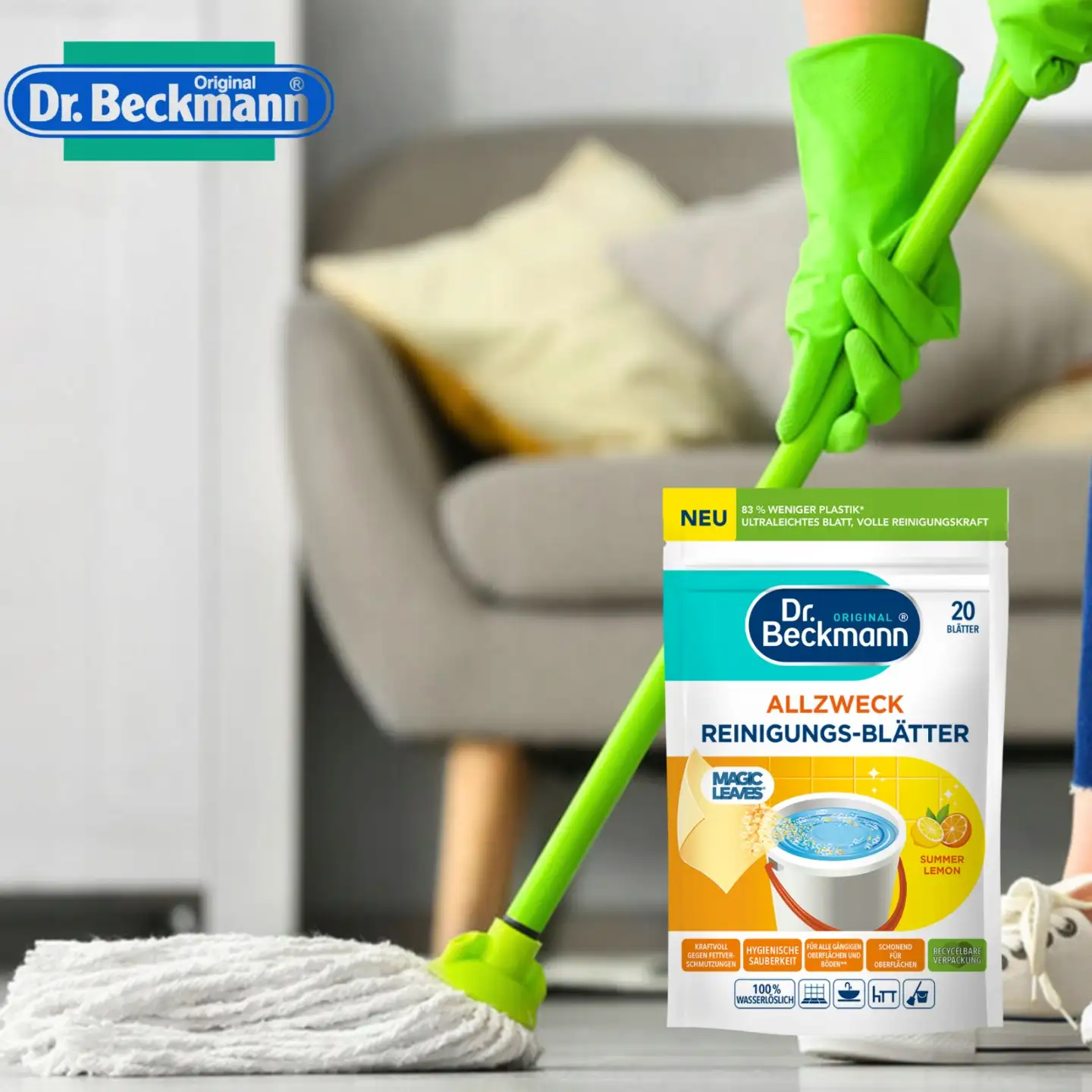 Dr. Beckmann Summer Lemon Uniwersalne Listki Czyszczące 20 szt. — 2