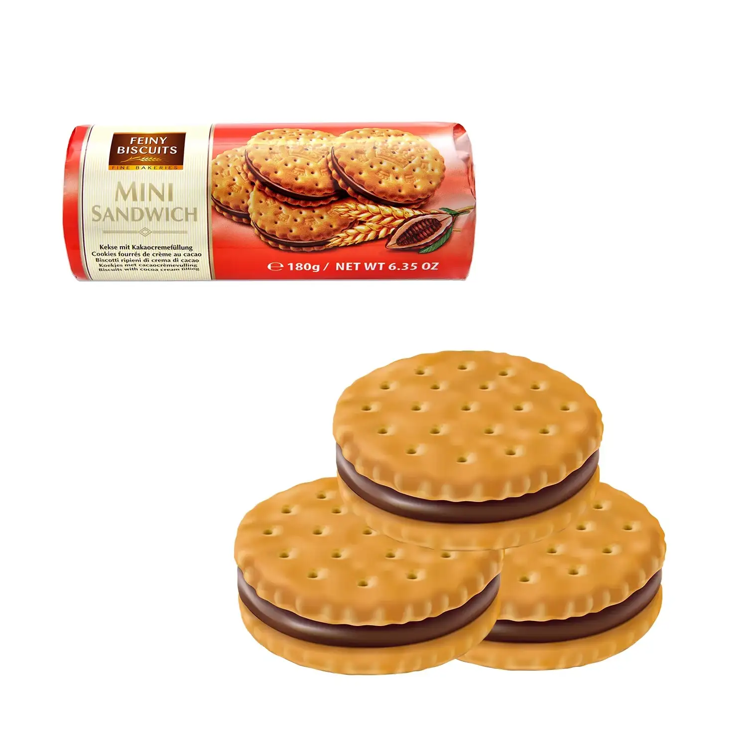 Feiny Biscuits Mini Markizy z Czekoladowym Nadzieniem 180 g — 2