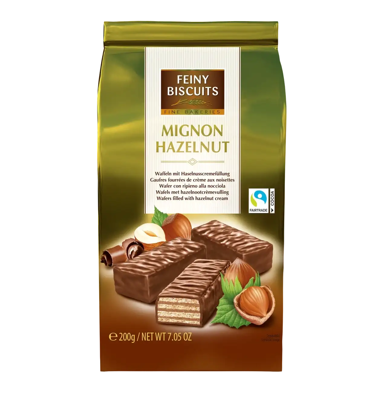 Feiny Biscuits Wafelki Orzechowe w Czekoladzie 200 g