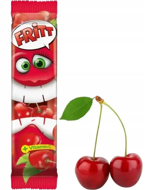 Fritt Cherry Rozpuszczalna Guma do Żucia 70 g — 2