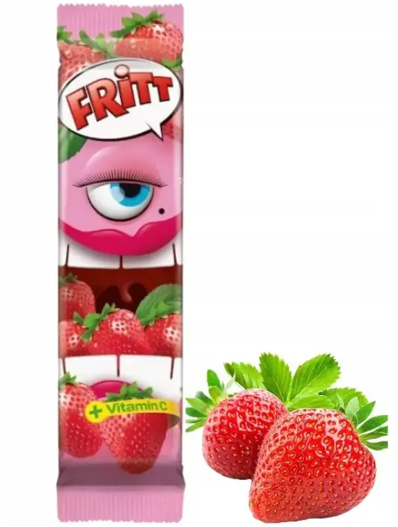 Fritt Strawberry Rozpuszczalna Guma do Żucia 70 g — 2