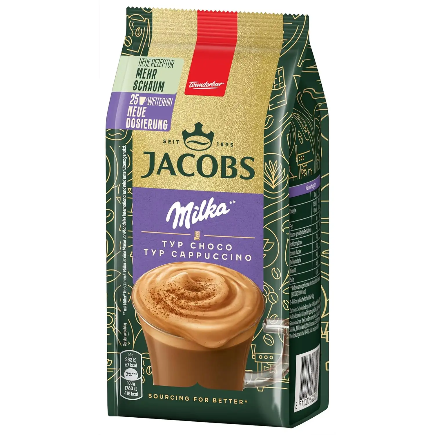 Jacobs Cappuccino Czekoladowe z Czekoladą Milka 400 g — 2