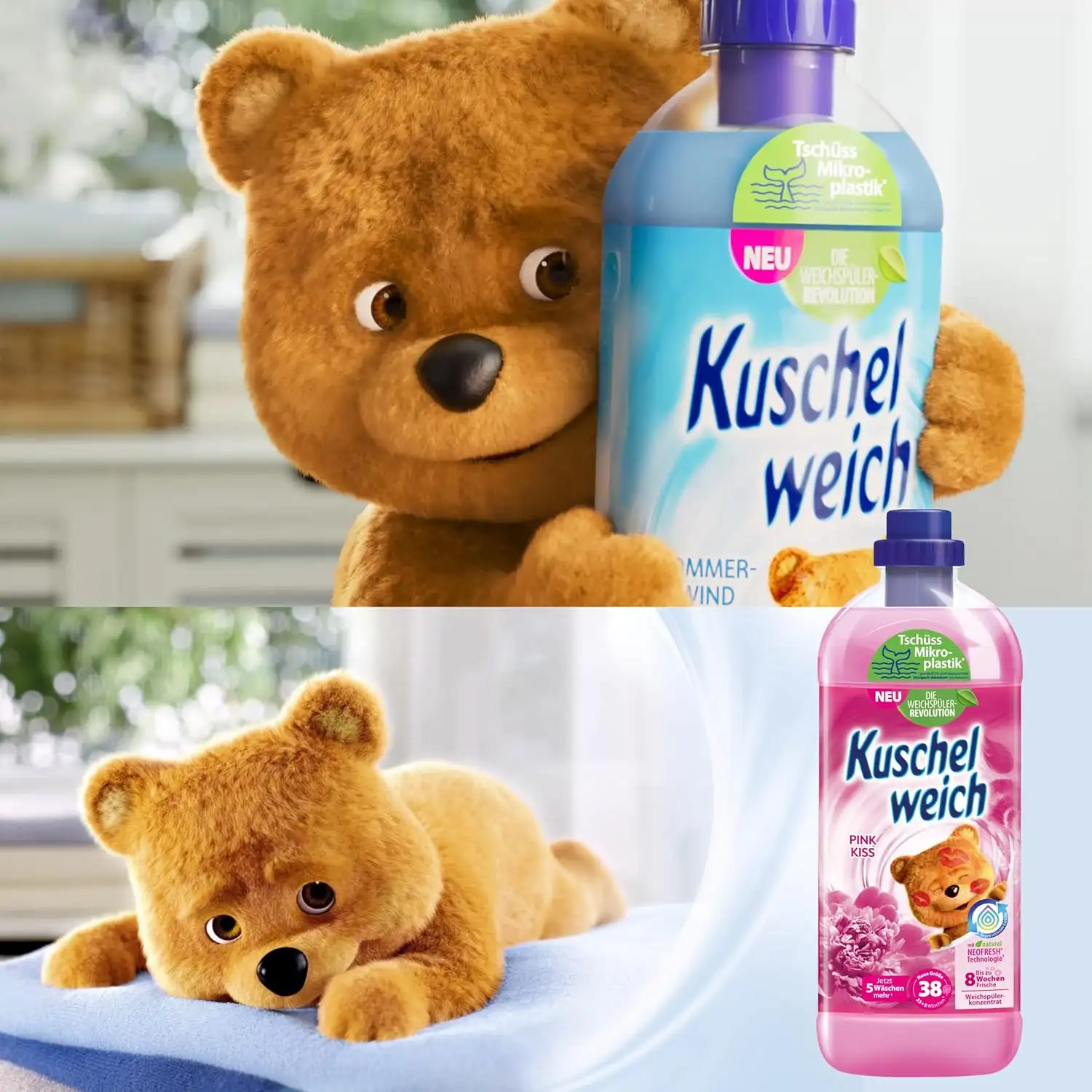 Kuschelweich Pink Kiss Płyn do Płukania 1 l DE — 2