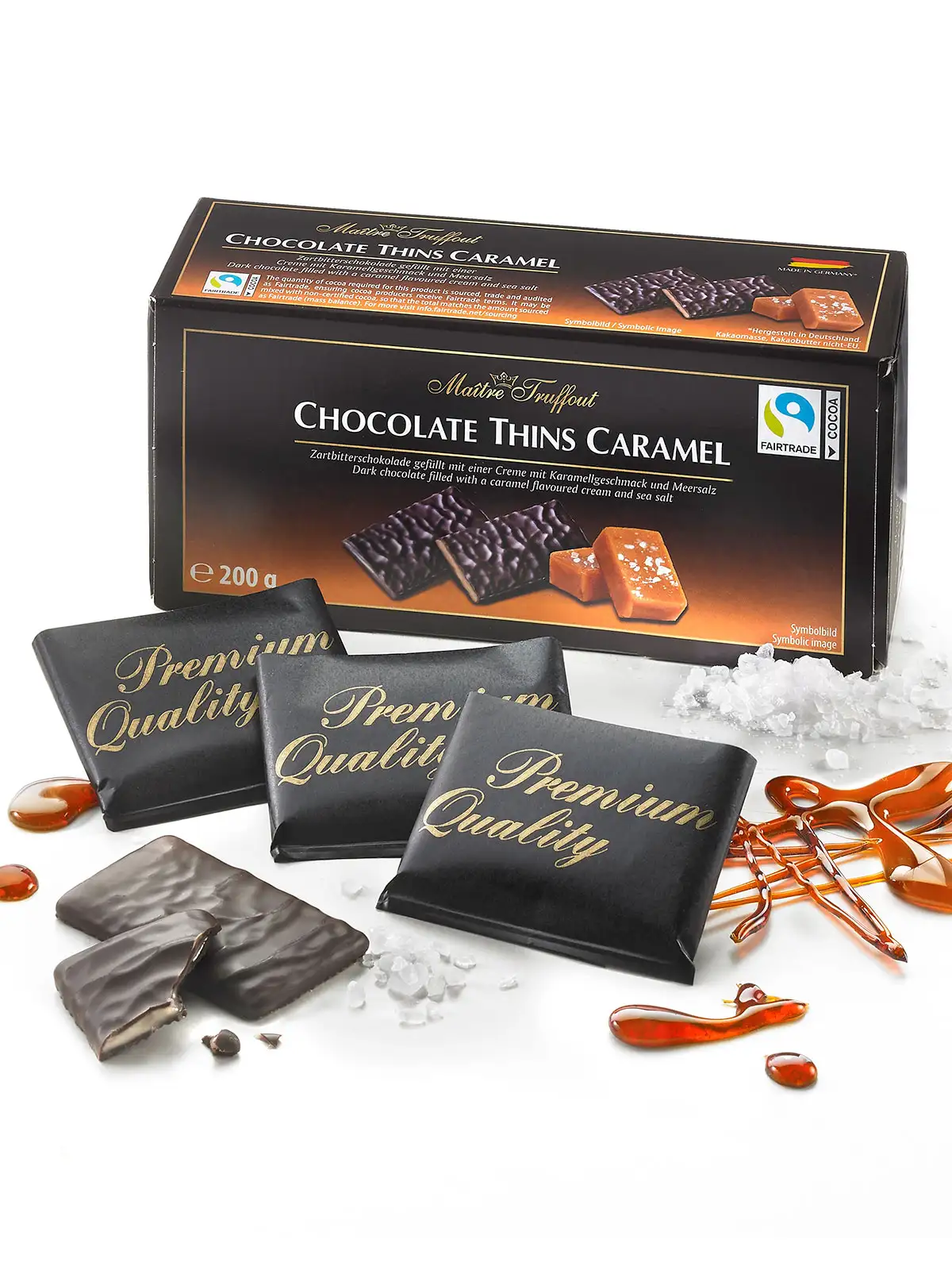 MaitreTruffout Talarki Czekoladowe Słony Karmel 200 g — 2