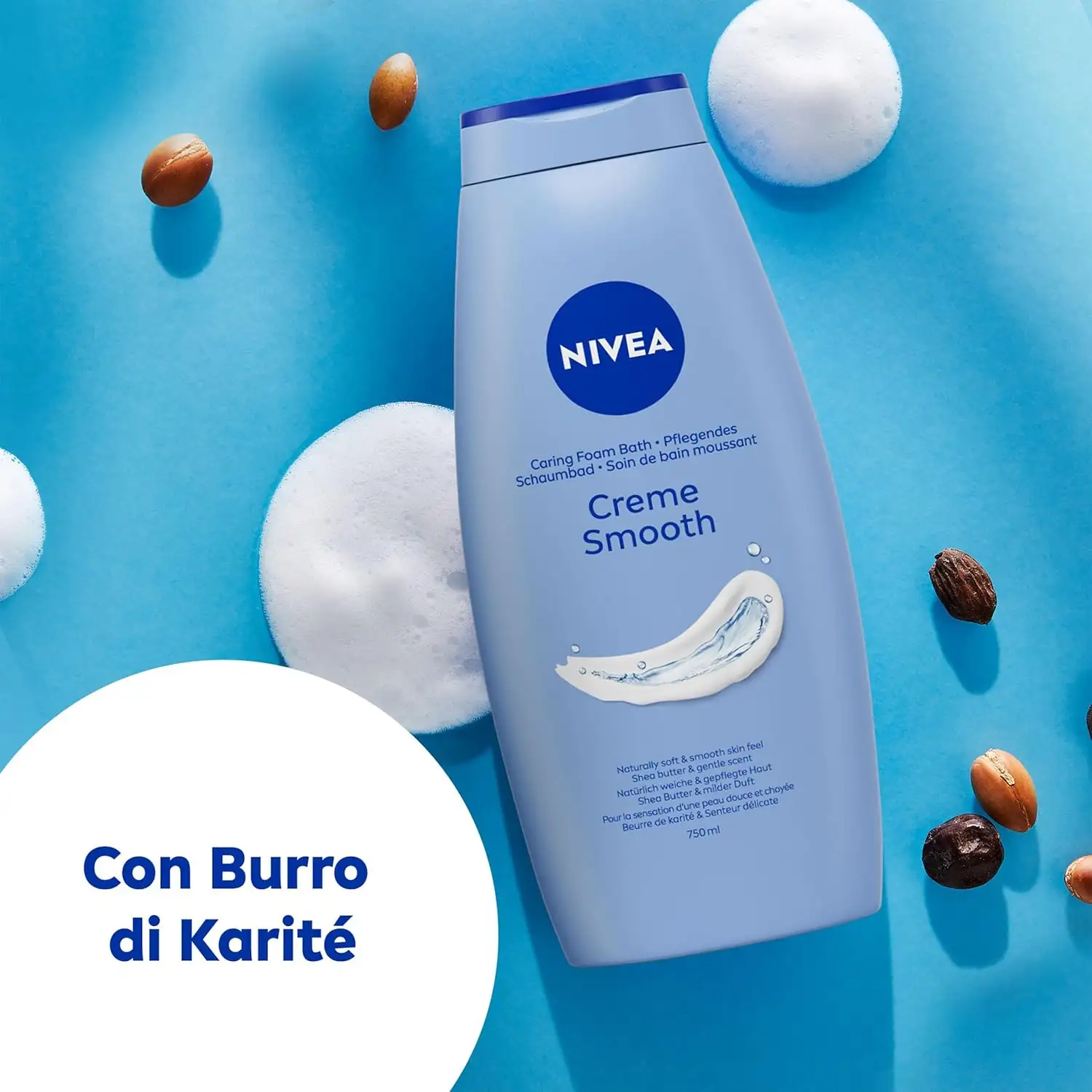 Nivea Creme Smooth Płyn do Kąpieli 750 ml — 2