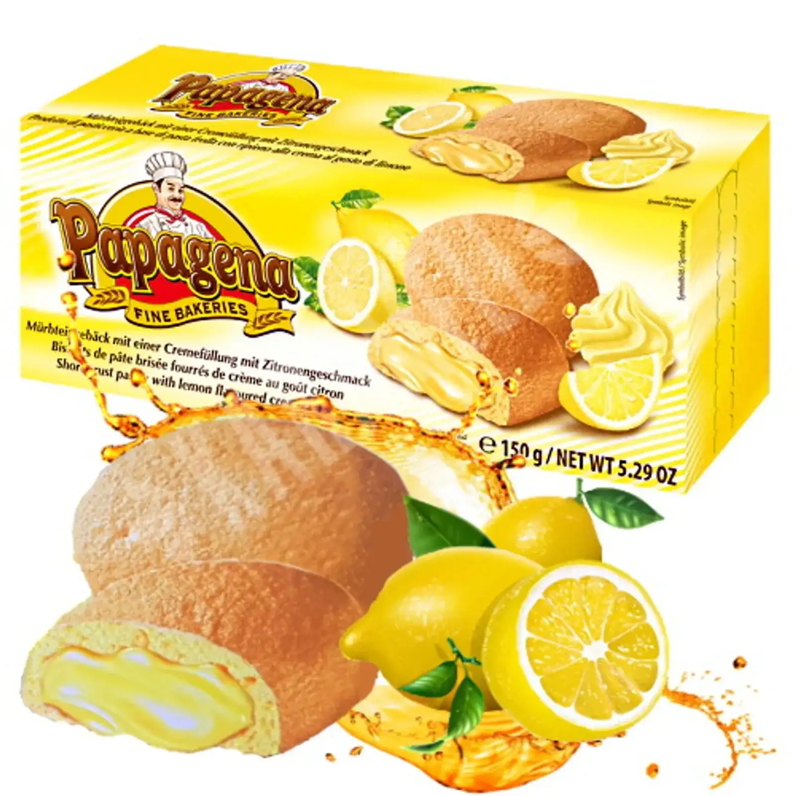 Papagena Ciastka z Kremem Cytrynowym 150 g — 2