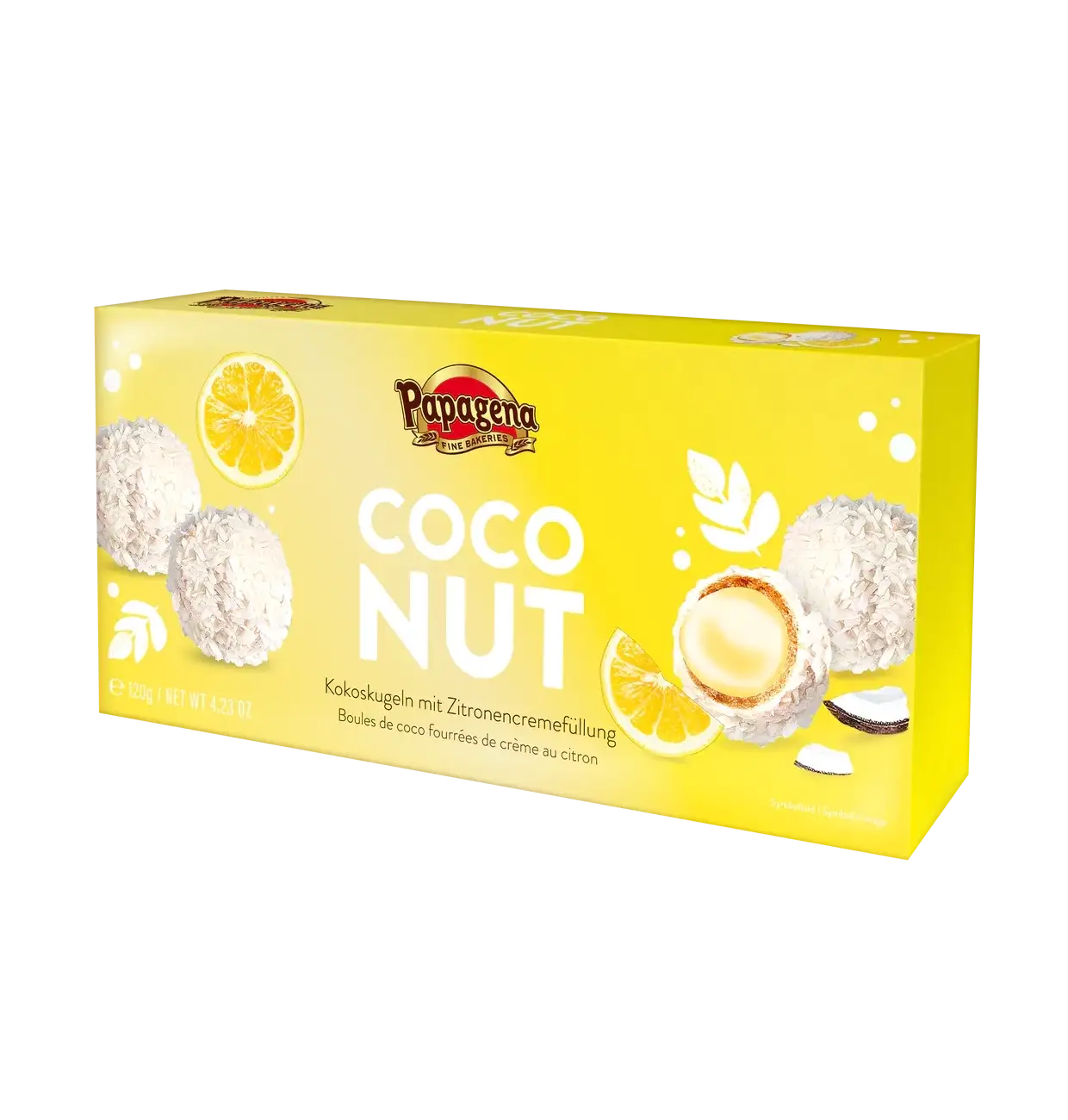 Papagena Kulki Kokosowe z Kremem Cytrynowym 120 g