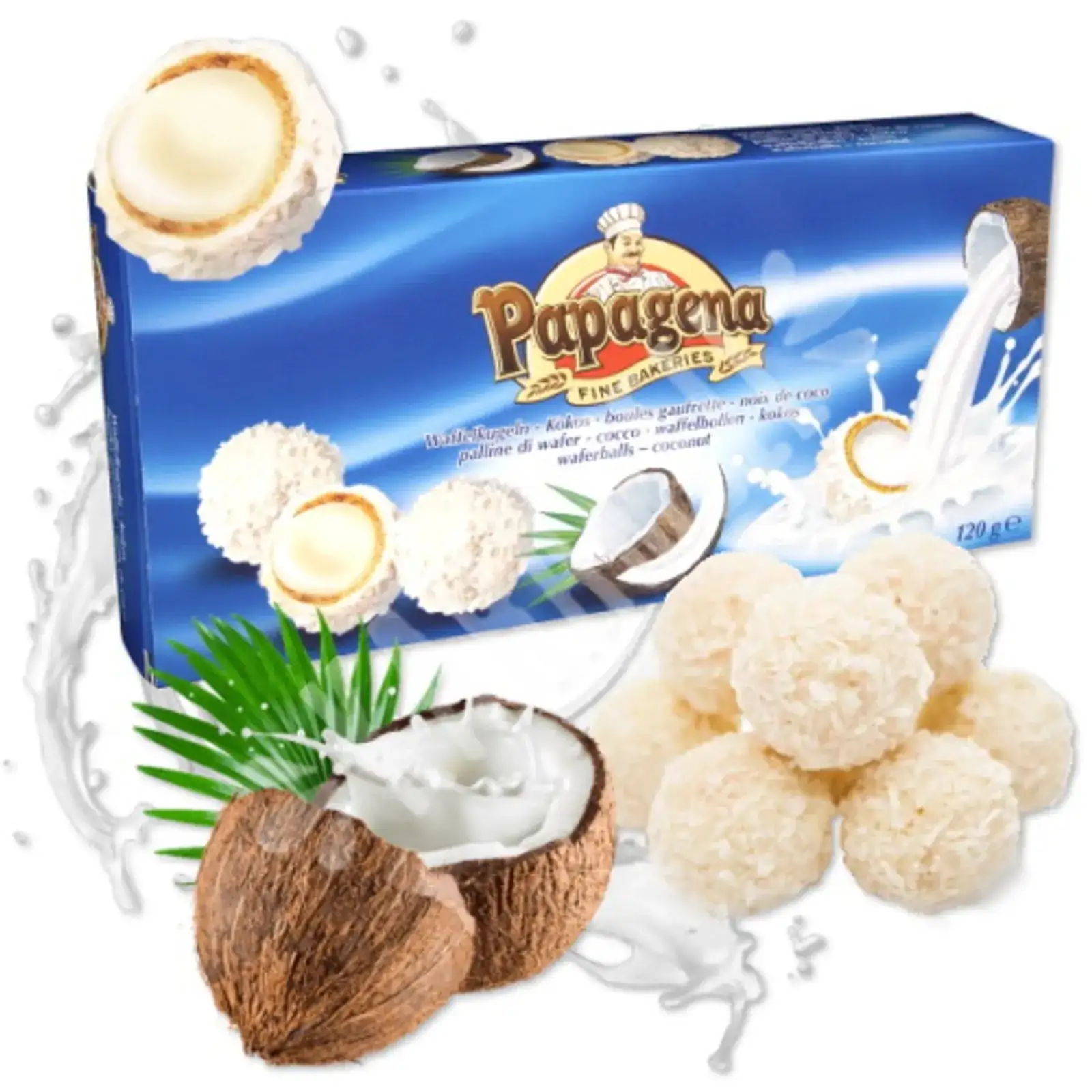 Papagena Kulki Waflowe z Kokosem 120 g — 2