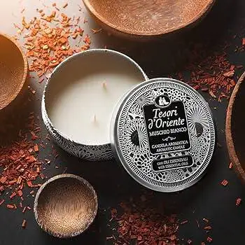 Tesori d'Oriente Muschio Bianco Świeca Zapachowa 200 g — 2