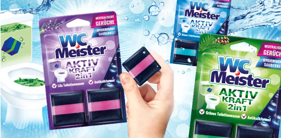 WC Meister Aktiv Kraft 2 in 1 Blaues 2x 50 g — 2