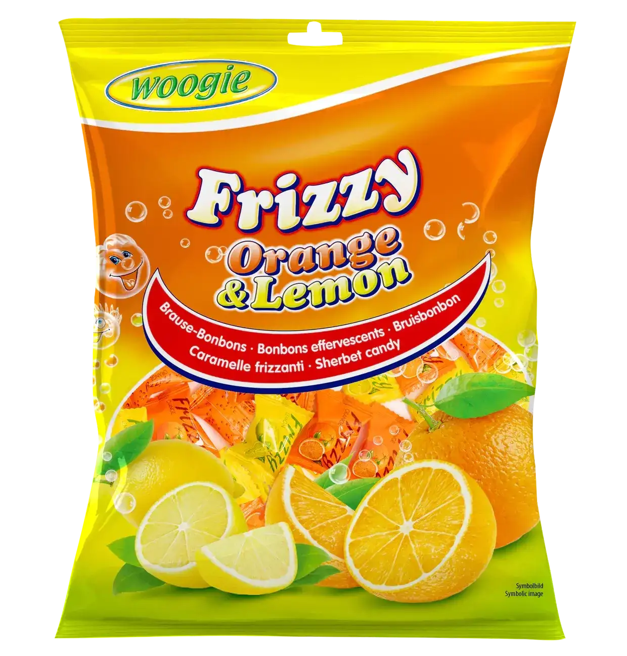 Woogie Frizzy Orange & Lemon Cukierki Musujące 170 g