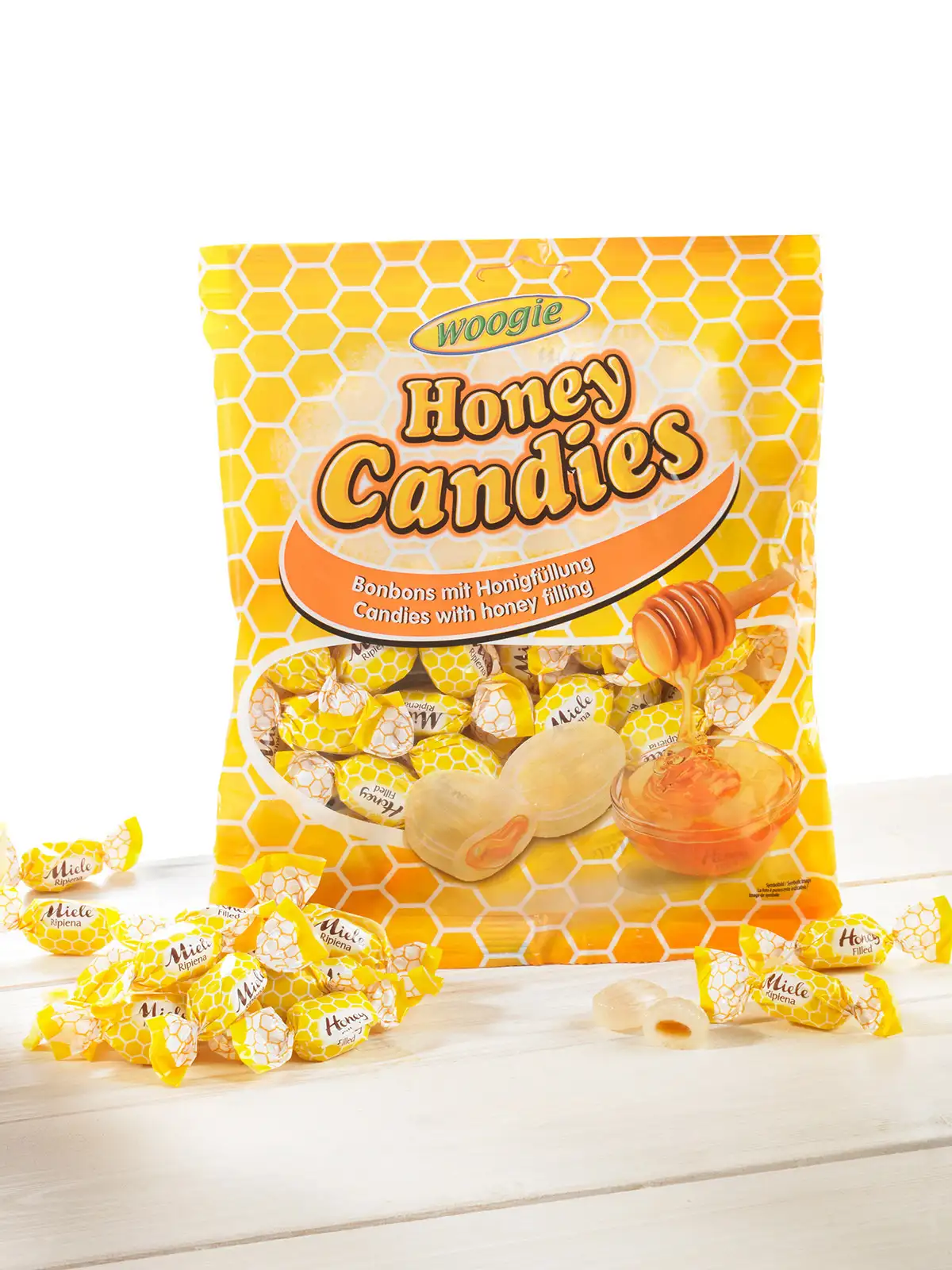 Woogie Honey Cukierki z Nadzieniem Miodowym 150 g — 3
