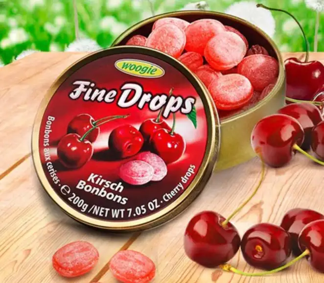 Woogie Landrynki w Puszce Wiśniowe 200 g — 2