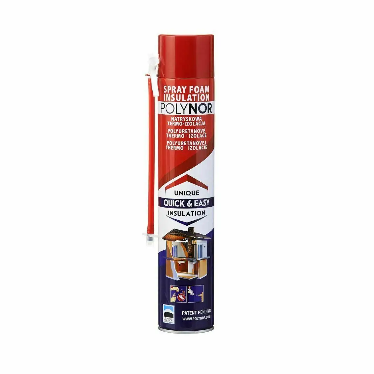 POLYNOR HOME 750ml PUR spray insulation (tube) 1 pc fit attic, wall, basement