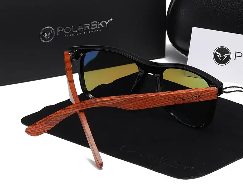 OKULARY Z POLARYZACJĄ UV400 drewniane POLARSKY — 3