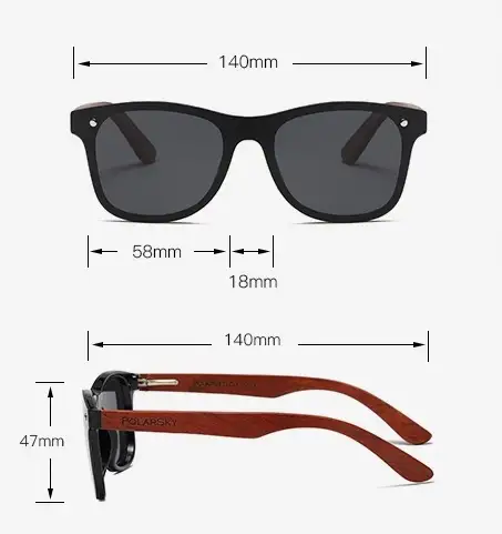 OKULARY Z POLARYZACJĄ UV400 drewniane POLARSKY — 4