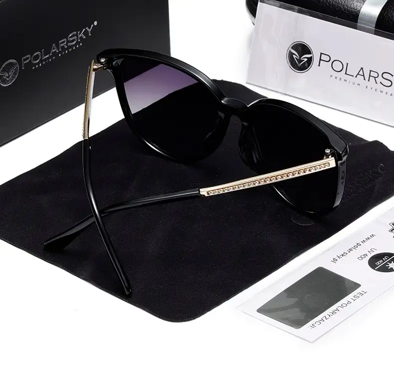 Okulary przeciwsłoneczne kocie z kryształkami PolarSky (245) — 3