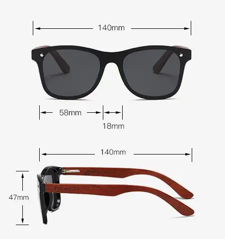 OKULARY Z POLARYZACJĄ UV400 drewniane POLARSKY — 4