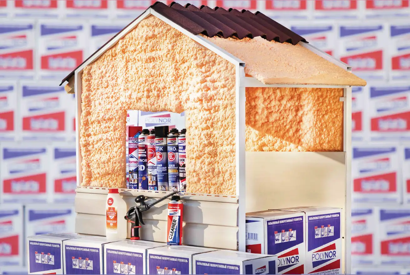 POLYNOR HOME 750ml PUR spray insulation (tube) 1 pc fit attic, wall, basement — 6
