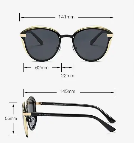 Okulary przeciwsłoneczne z polaryzacją UV400 damskie muchy PolarSky — 15
