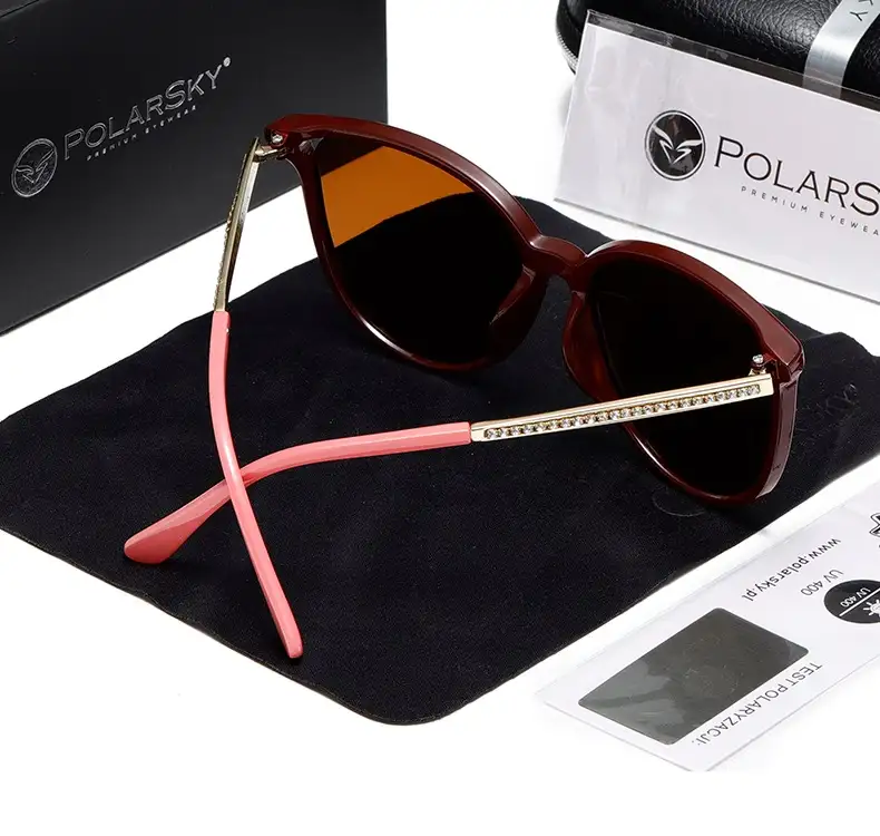 Okulary przeciwsłoneczne kocie z kryształkami PolarSky (245) — 3