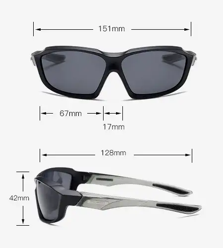 Okulary sportowe PREMIUM POLARIZED rower PolarSky w zestawie — 4