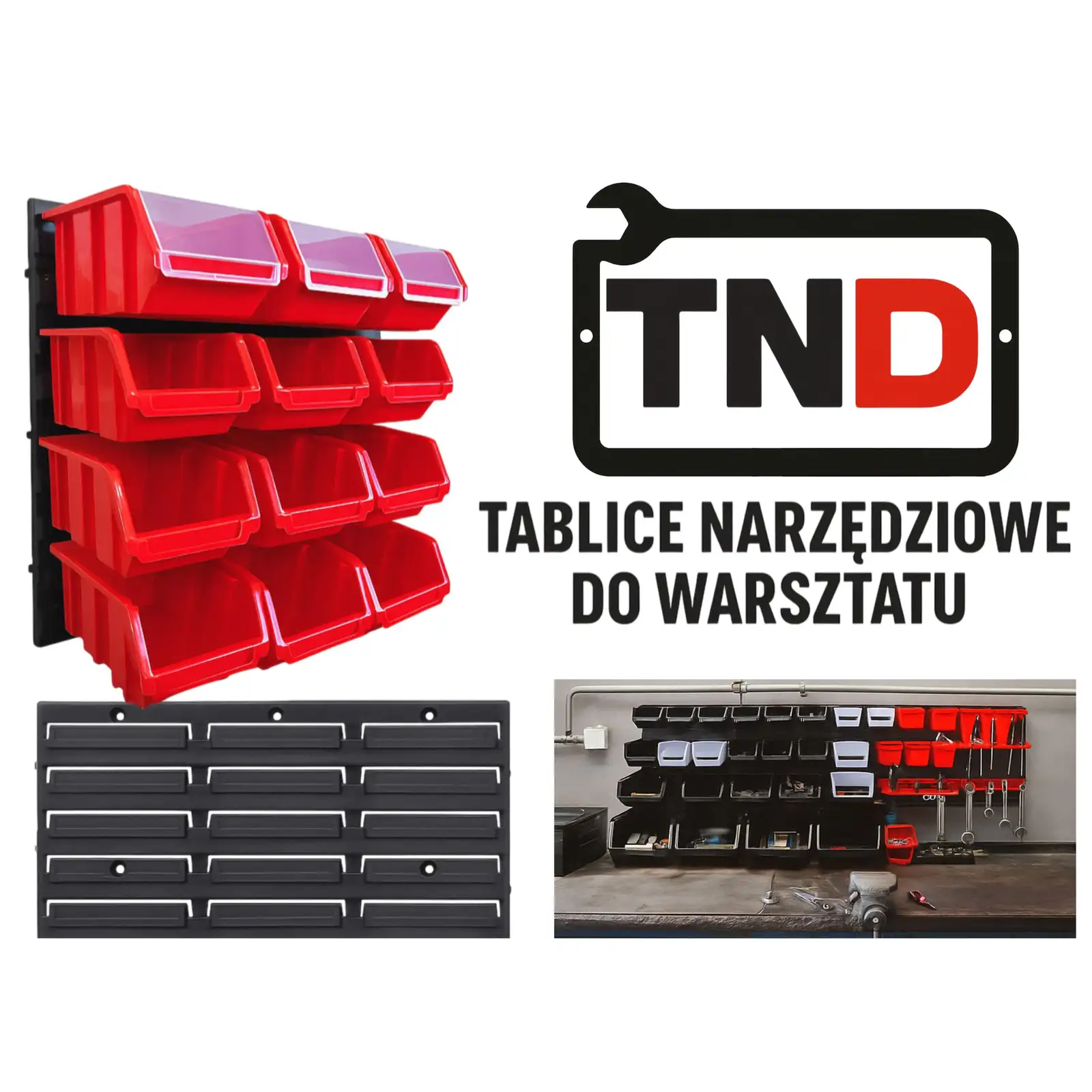 Tablica narzędziowa TND 39x39, 1 szt. Czarna — 3