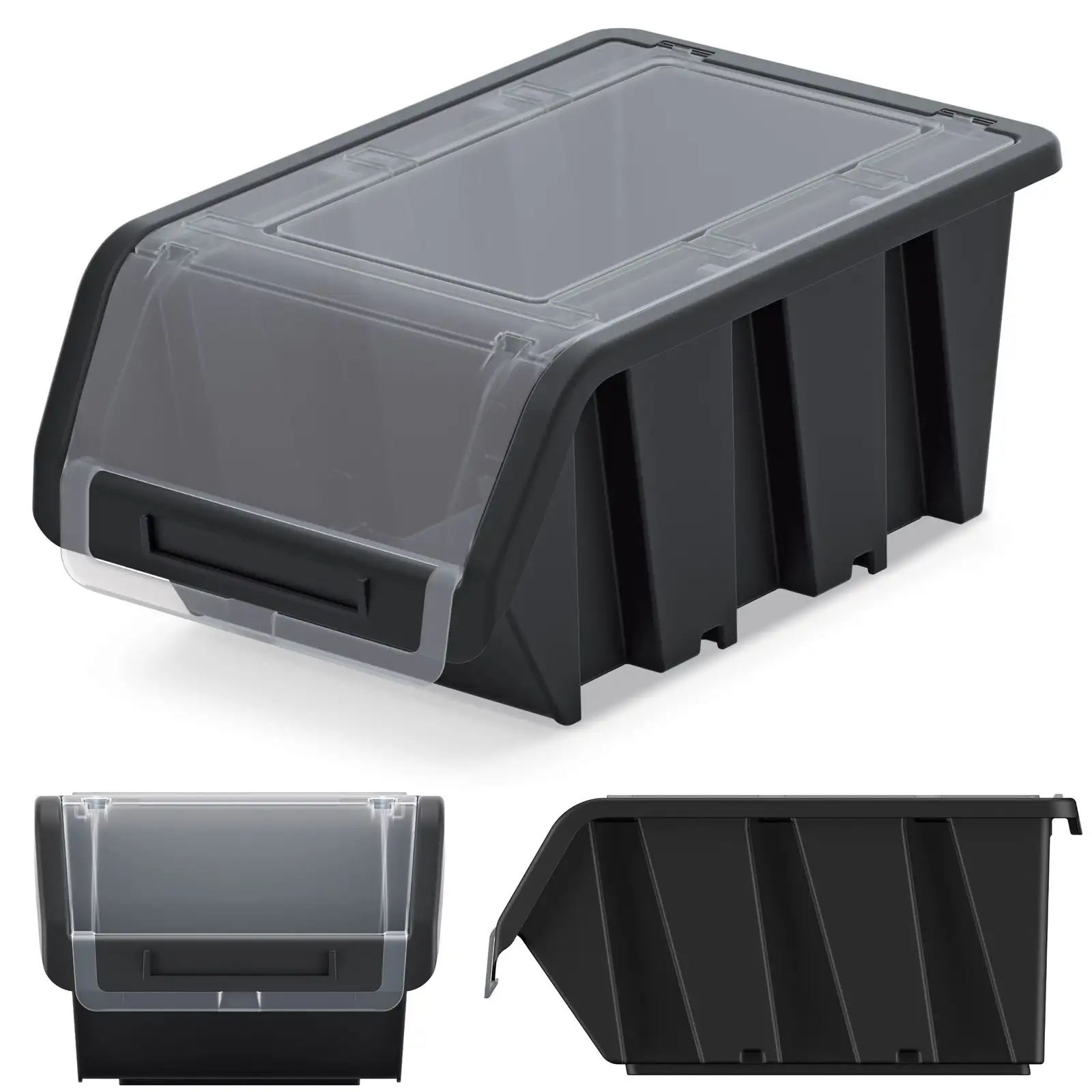 Pojemnik magazynowy Truck Plus KTR20F | Czarny