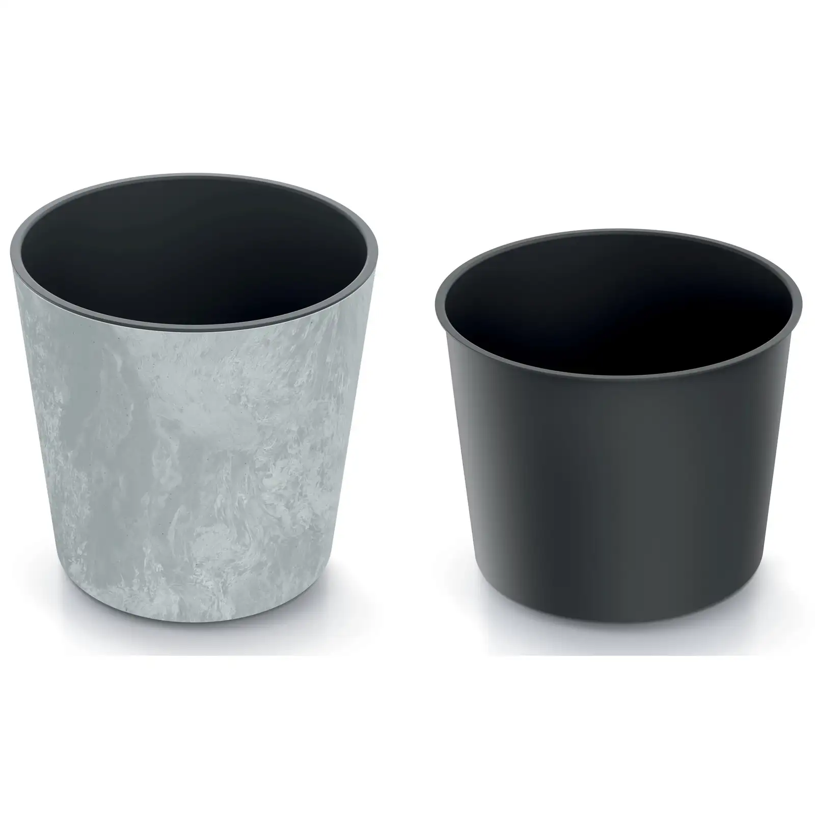 Doniczka okrągła URBI Round Beton Effect DURO250E, 25x25cm, Kolor Beton